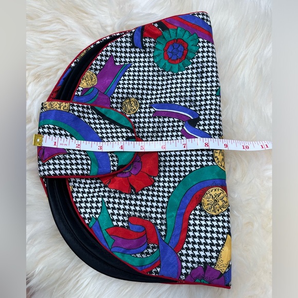 Christian Dior Vintage Lingerie /Hosiery Bag Rare!Houndstooth Ribbon Logo Print - Picture 7 of 15